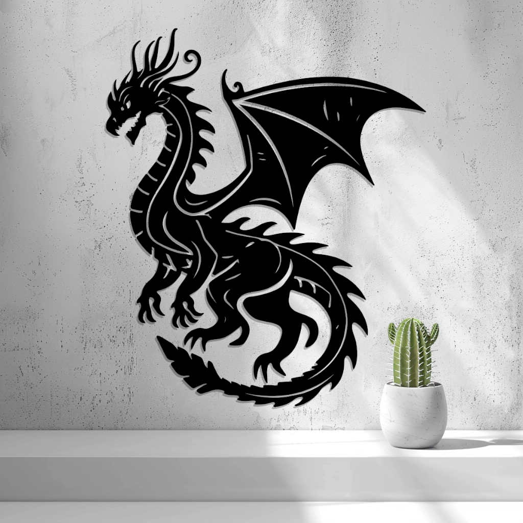 2d Dragon Wall Art